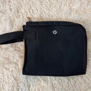 BVLGARI Parfums Emirates Zip Pouch Bag Make-Up Toiletries Travel Clutch black